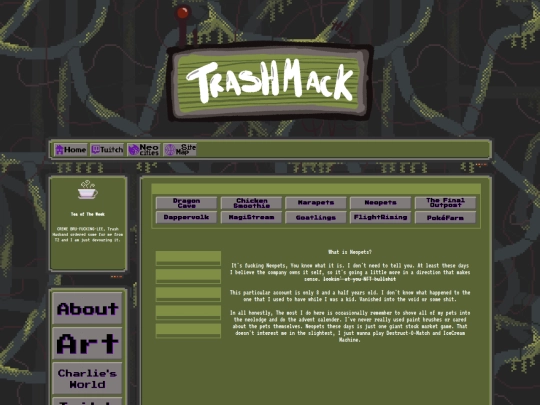 Shrine Pages/Pet Sites/neopets screenshot