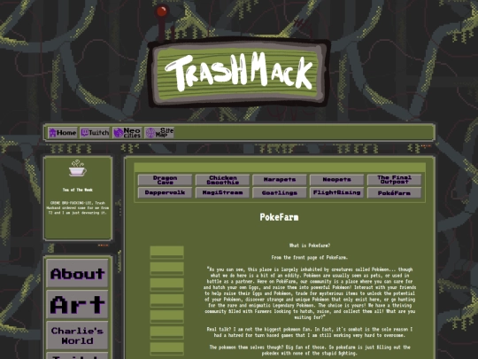 Shrine Pages/Pet Sites/pokefarm screenshot