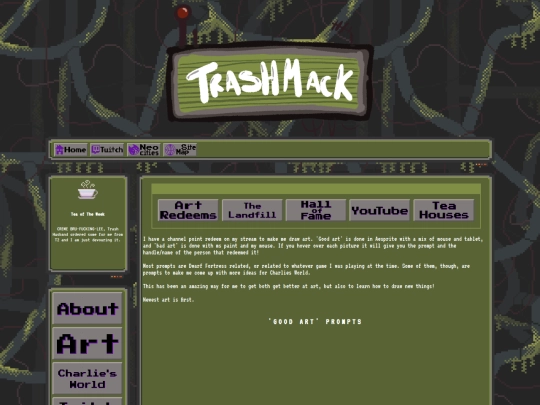 Twitch Pages/ArtRedeems screenshot