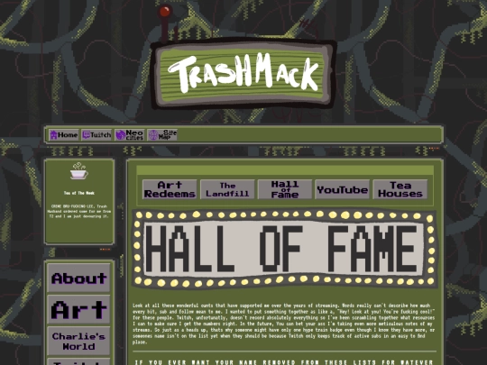 Twitch Pages/HOF screenshot