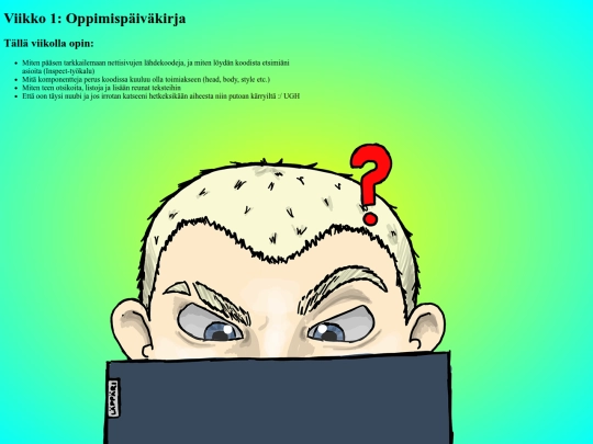 oppimispaivakirja/viikko1 screenshot