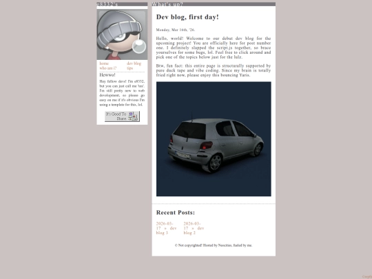blog screenshot