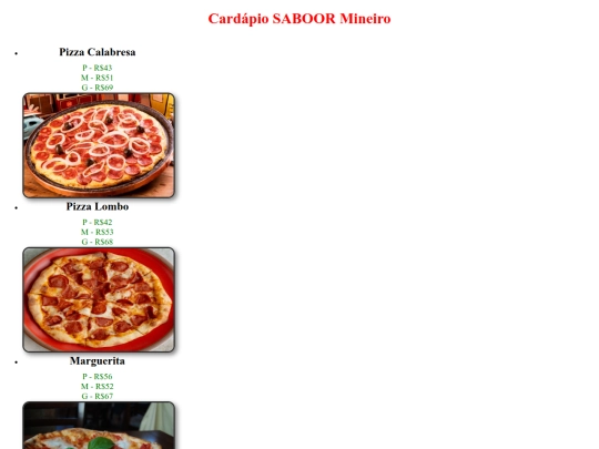 atividade4/paginas/cardapio, promo, historia/cardapio screenshot