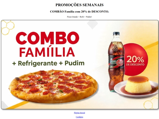 atividade4/paginas/cardapio, promo, historia/promocoes screenshot