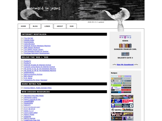 links screenshot