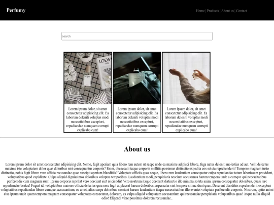 website design/CSS and HTML screenshot