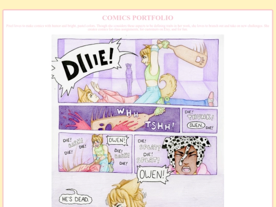 comicsportfolio screenshot