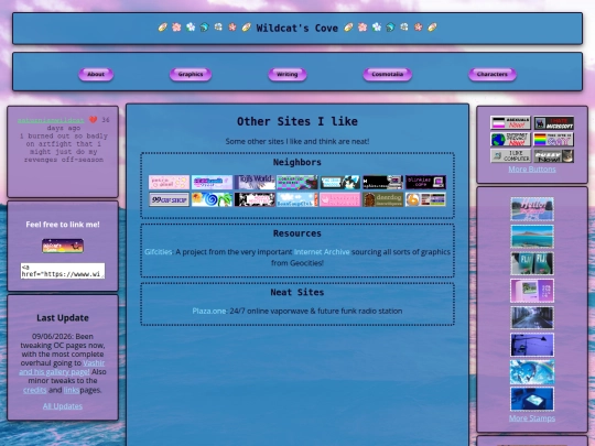 about/links screenshot