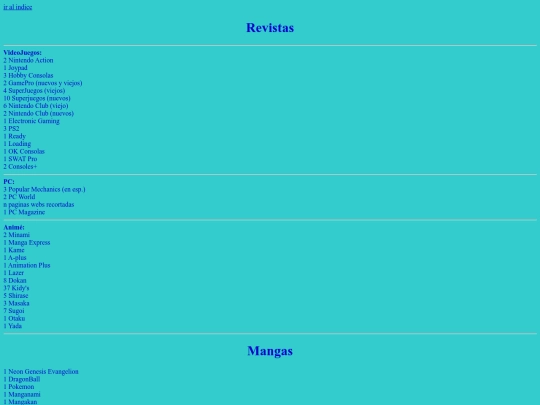 IndiceCentral/Revistas-index screenshot