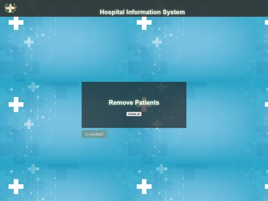 Delete patient screenshot