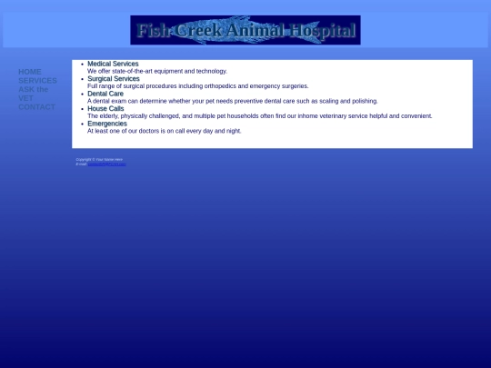 Chapter_06/Case Study/FishCreek/services screenshot