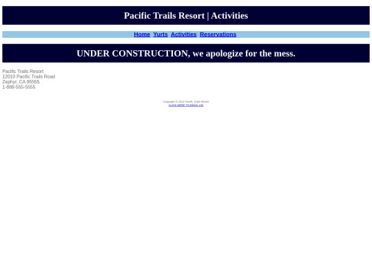 PacificTrailsResort/PTR_activities screenshot