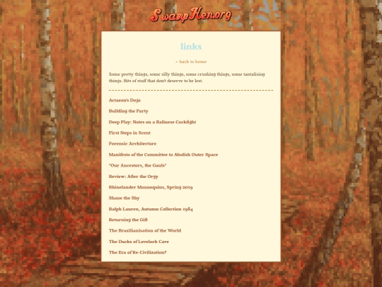 links screenshot