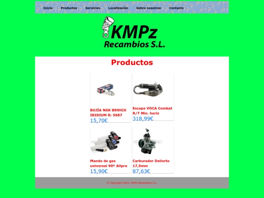 productos screenshot