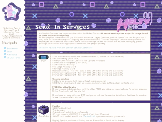services screenshot