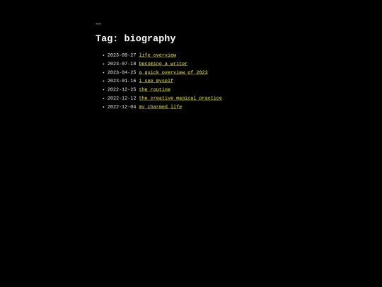 tag/biography screenshot
