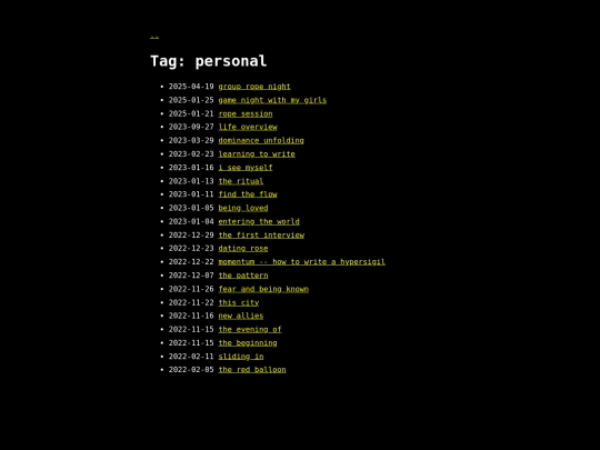 tag/personal screenshot