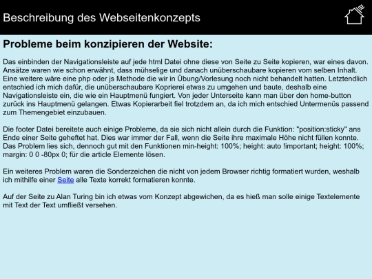 content/Beschreibung des Webseitenkonzepts screenshot