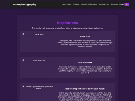 inspirations screenshot