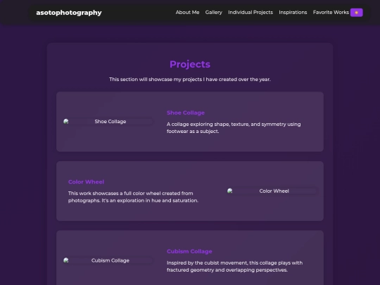 projects screenshot