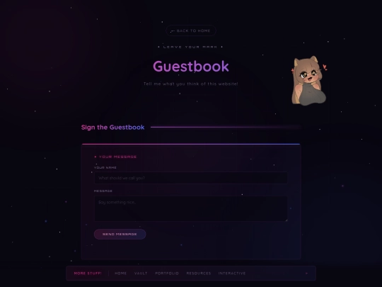 guestbook screenshot