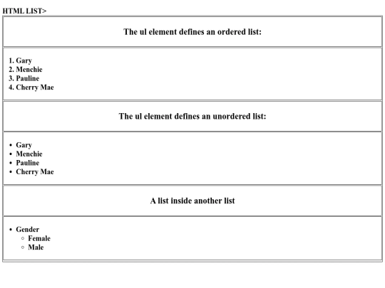 Lists screenshot
