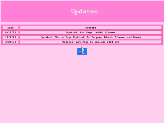 updates screenshot