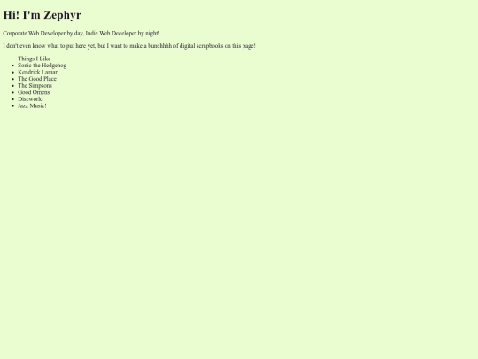 about/zephyr screenshot