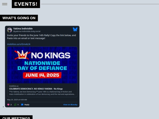 events screenshot