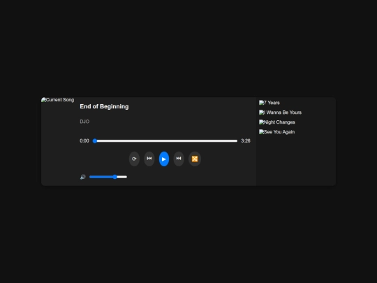 Music player/music screenshot