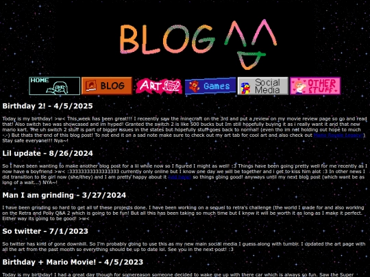 Blog screenshot