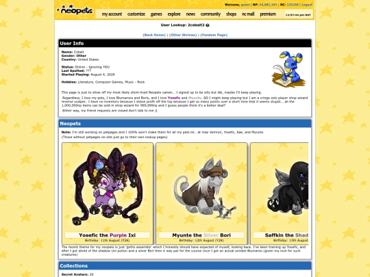 fandom/shrines/neopets screenshot