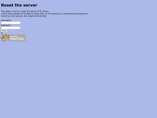 reset screenshot