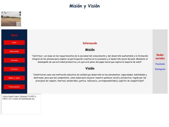 Mision y vision screenshot
