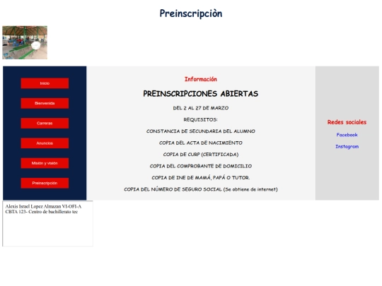 Preinscripcion screenshot