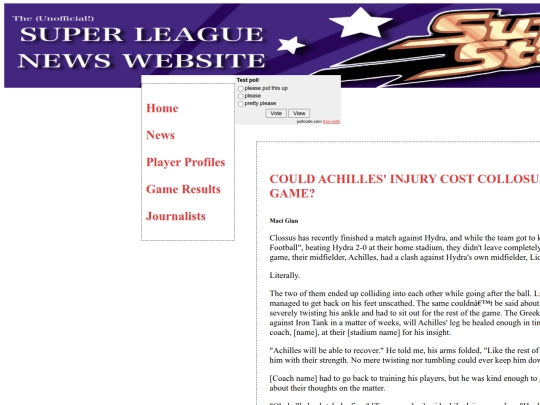 test screenshot