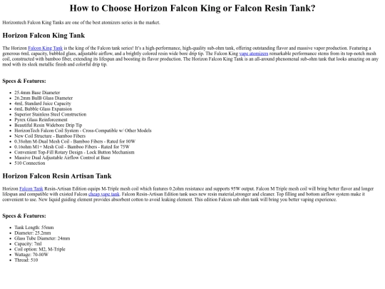 how-to-choose-horizon-falcon-king-or-falcon-resin-tank screenshot