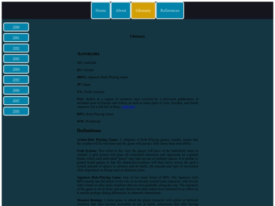 glossary screenshot