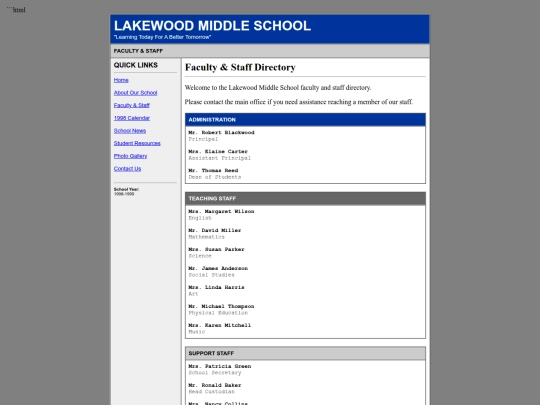 faculty screenshot