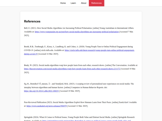 references screenshot