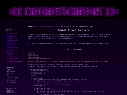 projects/tumblr-conv screenshot
