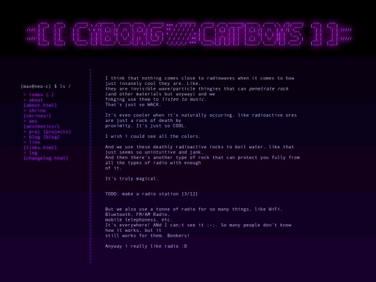 thoughts/radio screenshot