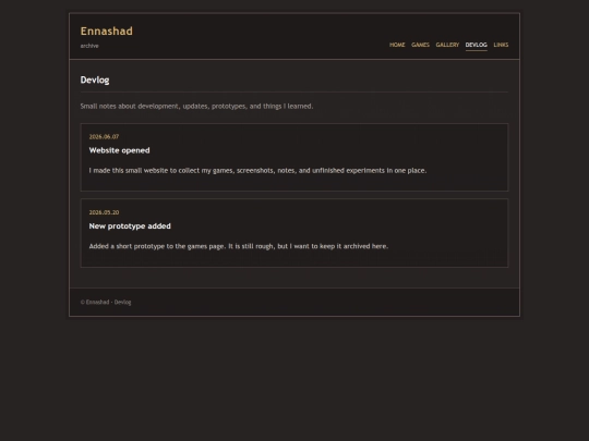 devlog screenshot