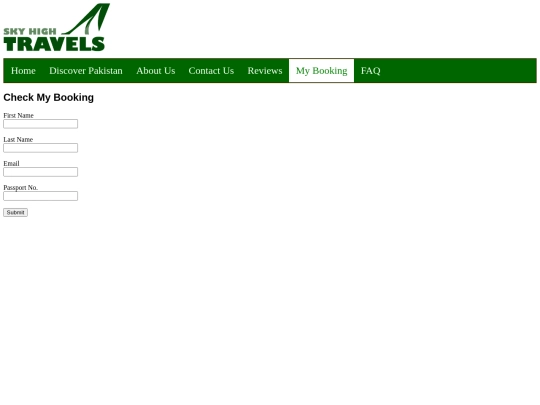 Booking screenshot