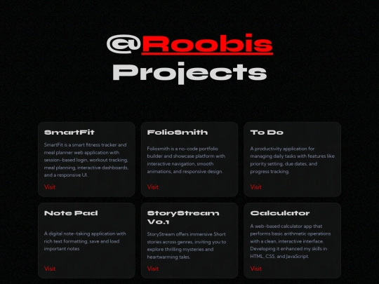 projects screenshot