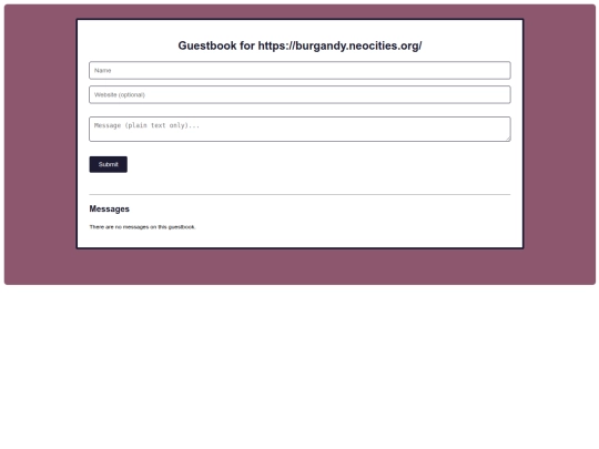 guestbook screenshot