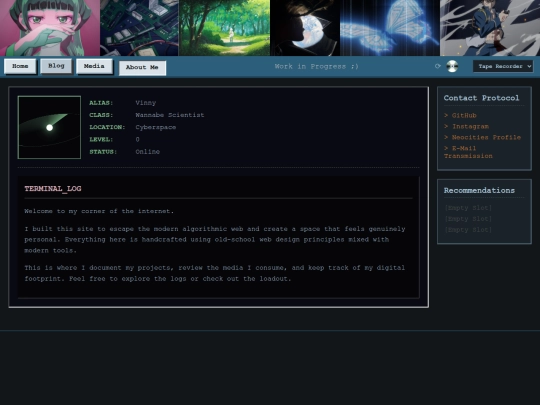 aboutme screenshot