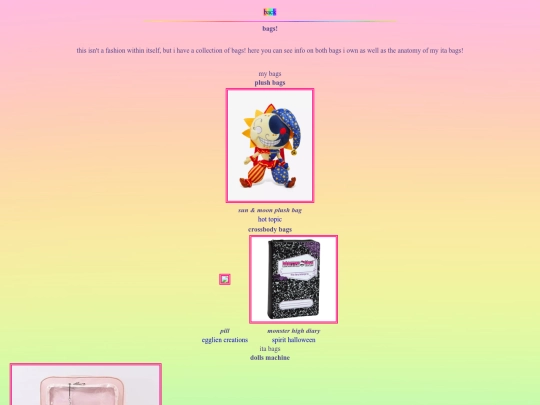 faves/fashions/bags screenshot