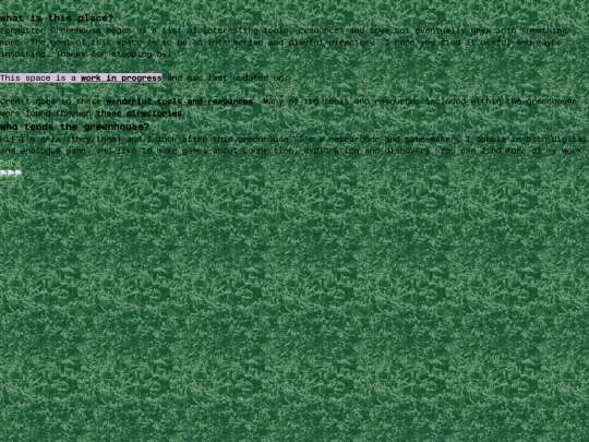 forgottengreenhouse/about screenshot