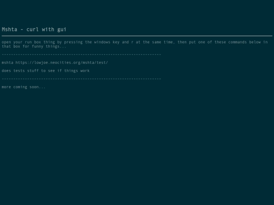 mshta/test screenshot